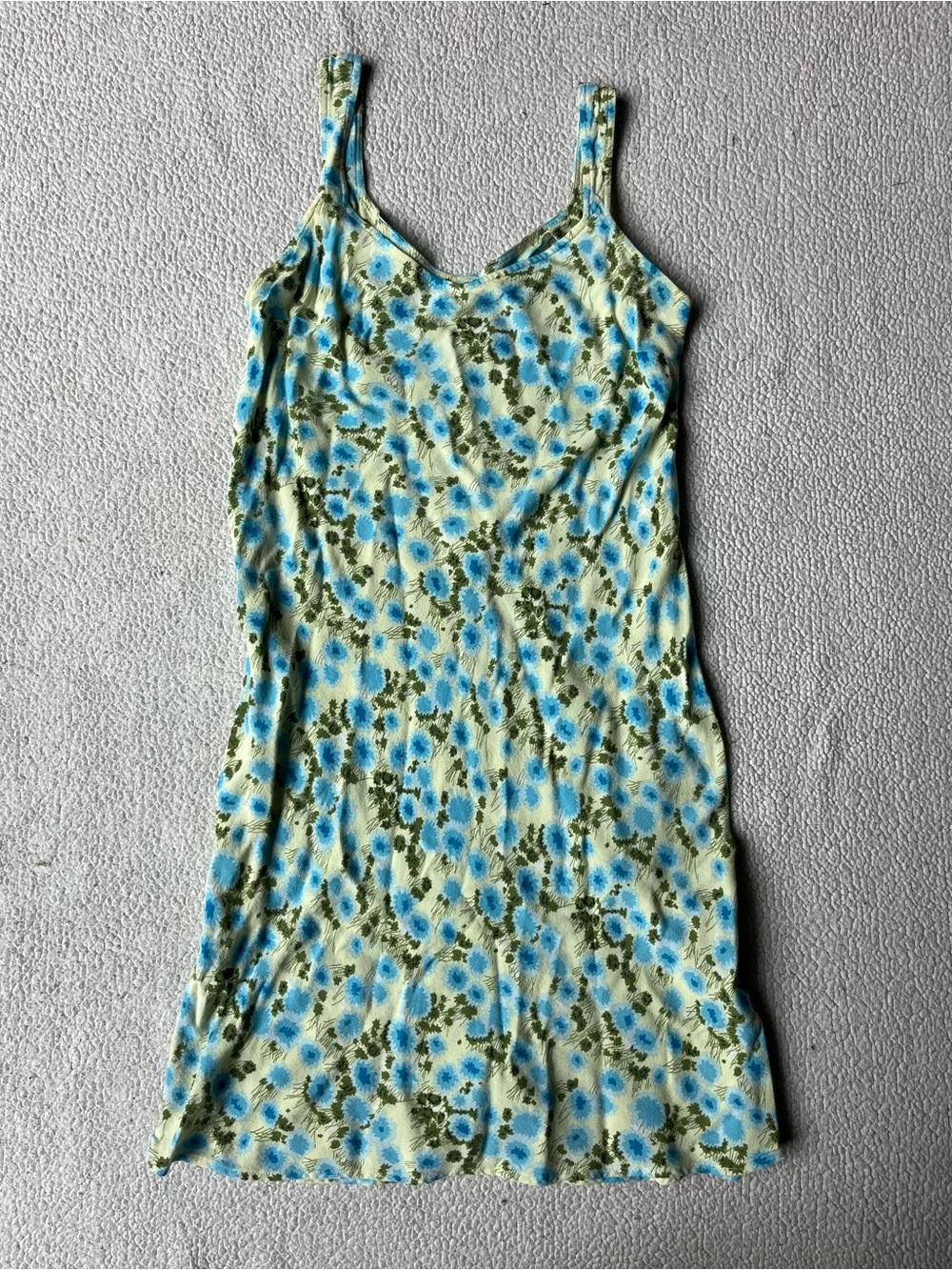 Vintage 90s Y2K Ann Taylor Loft Green & Blue Floral Feminine Mini Sundress 2P